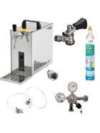 Stainless steel dispenser 30 L / h from Lindr complete set with CO², clock, hoses and Keg Köpikeg (D) 425g soda
