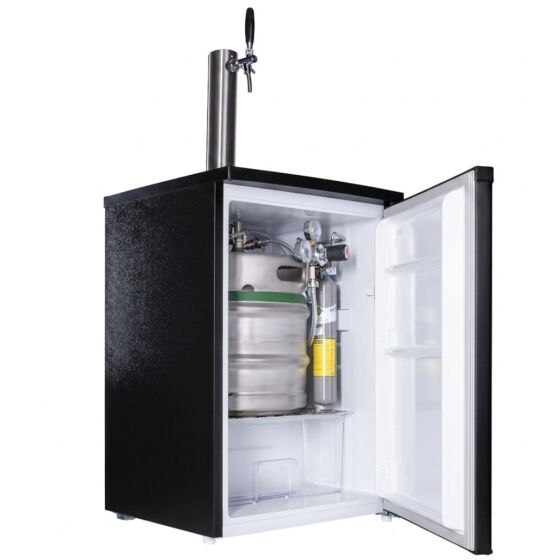 Complete beer bar / tap system for max. 30l barrel white flat keg (A) 2Kg Co²