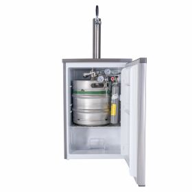 Complete beer bar / tap system for max. 30l barrel white flat keg (A) 2Kg Co²