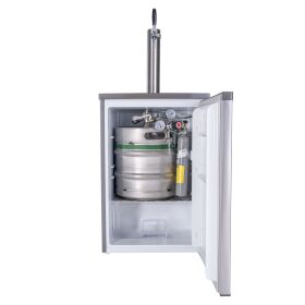 Complete beer bar / tap system for max. 30l barrel silver / gray flat keg (A) 500g Co²