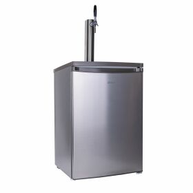 Komplette Bierbar / Zapfanlage für max. 30l Fass Silber/Grau Flachkeg(A) 2Kg Co²
