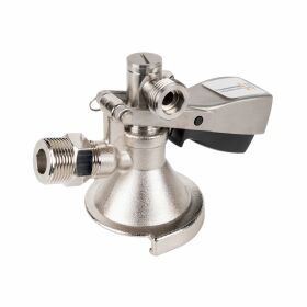 Complete beer bar / tap system for a maximum of 30l barrel silver / gray flat keg (A) 2Kg Co²