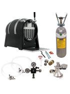 Dispensing system beer barrel shape complete set combi keg (M) 2kg & cleaning set