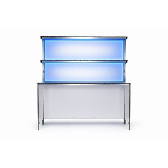 Foldable LED rear buffet made of stainless steel, 1.25 m