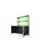 Foldable LED rear buffet made of stainless steel, 1.25 m