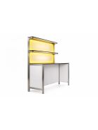 Foldable LED rear buffet made of stainless steel, 1.25 m