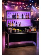 Foldable LED rear buffet made of stainless steel, 1.25 m