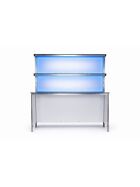 Foldable LED rear buffet made of stainless steel, 1.25 m