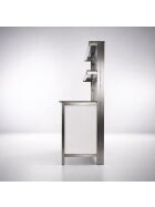 Foldable LED rear buffet made of stainless steel 1.25 m White Foamlite Black