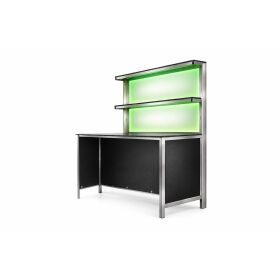 Klappbares LED Rückbuffet aus Edelstahl 1,25m...