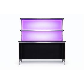 Klappbares LED Rückbuffet aus Edelstahl 1,25m Schwarz(Nur Seiten) Foamlite Schwarz