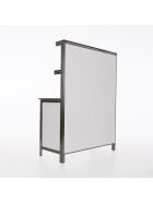 Foldable LED rear buffet 1.25m with black curtain (sides only) Stracciatella