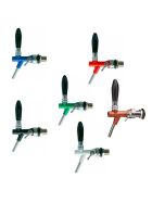 Colored compensator taps made of stainless steel black