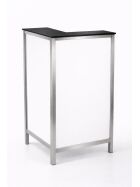 90° corner piece for long drink counters  Front white Foamlite black