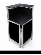 90° corner piece for long drink counters  Front white PE white/natural