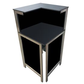 90 ° corner piece for long drink counters Front black PE black / white