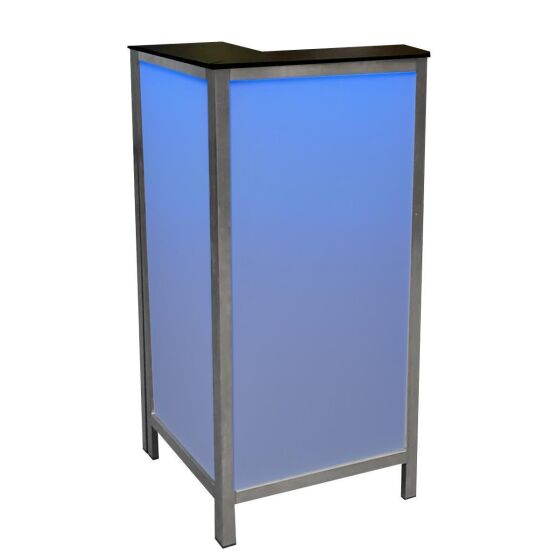 90° corner piece for LED long drink counters Foamlite Black