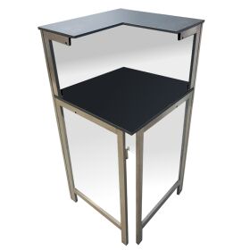 90° corner piece for LED long drink counters Foamlite Black