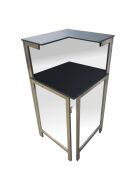 90° corner piece for LED long drink counters Foamlite Black