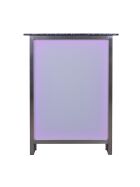 45° corner piece for long drink counters with LED RGB light box, front white, foamlite black