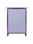 Corner part for long drink counters with LED RGB light box Foamlite white