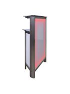 Corner part for long drink counters with LED RGB light box PE black / white
