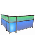 90° corner piece for multi-purpose counter with LED light box