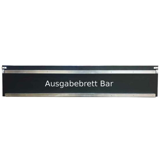Replacement plates with substructure for PE bar counter Foamlite black 1.5m standard serving board 300mm