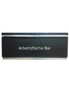 Replacement plates with substructure for PE bar counter Foamlite black 1.5m standard serving board 300mm