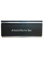 Replacement plates with substructure for PE bar counters PE black 1.25m standard serving board 300mm