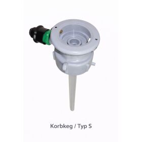 Reinigungsbehälter 5 Liter PVC mit Fitting Korbfitting (Typ S)
