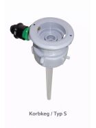 Reinigungsbehälter 5 Liter PVC mit Fitting Korbfitting (Typ S)