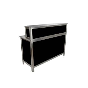 Multi-counter, folding counter with bar top and stainless steel work surfaces