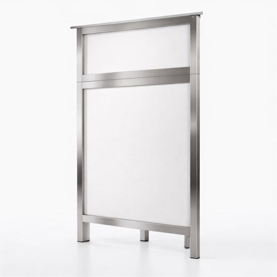 45° corner piece for multi-counters with stainless steel surface