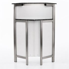 45° corner piece for multi-counters with stainless steel surface