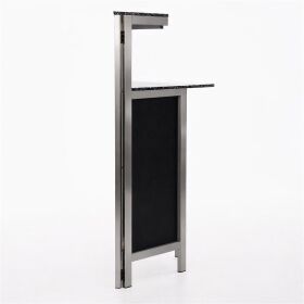 45° corner piece for multi-counters with stainless steel surface