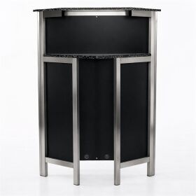 45° corner piece for multi-counters with stainless steel surface