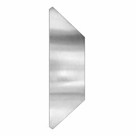 45° corner piece for multi-counters with stainless steel surface