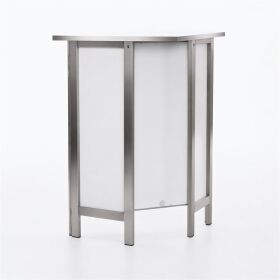 45° corner piece for multi-counters with stainless steel surface