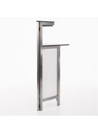 45° corner piece for multi-counters with stainless steel surface