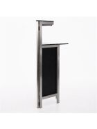 45° corner piece for multi-counters with stainless steel surface