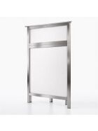 45° corner piece for multi-counters with stainless steel surface