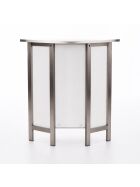 45° corner piece for multi-counters with stainless steel surface