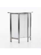 45° corner piece for multi-counters with stainless steel surface