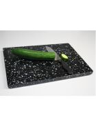 Cutting board black / white 48 x 30 cm