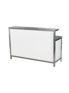 GDW long drink counter with stainless steel worktops 2m white