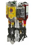 Wall rotating holder (RW 6) for 6 bottles 0.7-1.0 liters, chrome-plated, W / H / D 30 x 46 x 33.5 cm