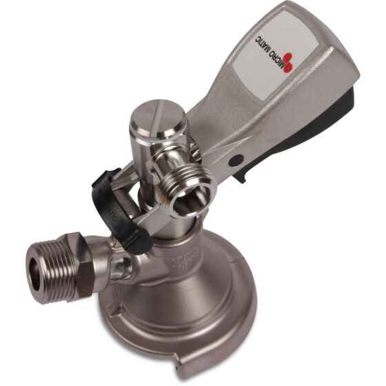 Kegverschlüsse von Micro-Matic Flachkeg seitlich – KEG-Verschlüsse vom Marktführer Micro Matic – Hochwertige Anstichsysteme für professionelle Zapfanlagen