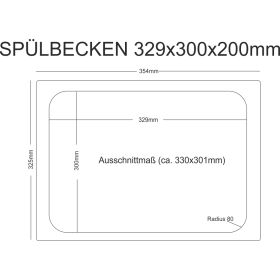 Spülbecken aus CNS verschiedene Größen