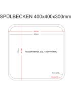 Spülbecken aus CNS verschiedene Größen